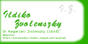 ildiko zvolenszky business card